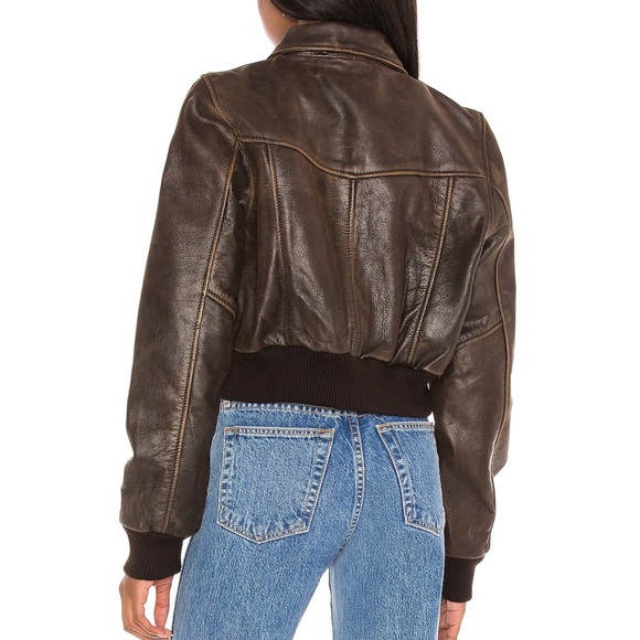 Understated Leather Spirit Bomber Jacket - Picture 3 of 4